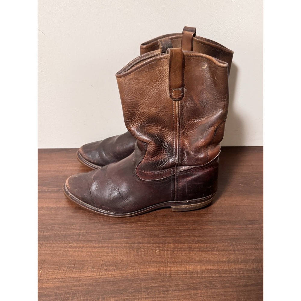 Vintage Red Wing Pecos Boots 1155 Mens Brown Leather Western Made In USA 10.5 E